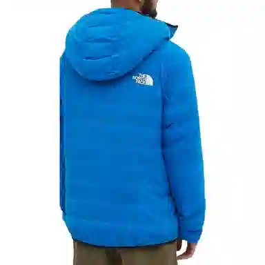 The North Face Logo Print Zip Hoodie Blue