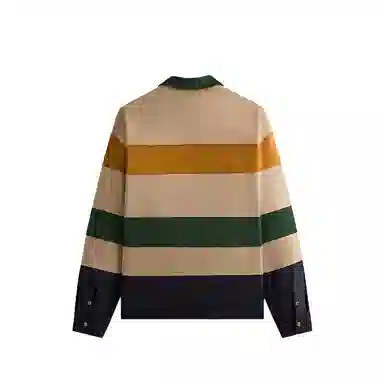 KITH FW24 Stripe Microsuede Tanner Pullover Fall 2024 Polo