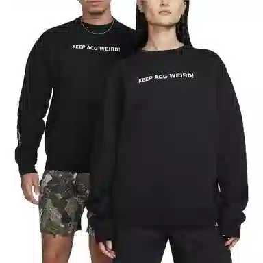 Nike Printed Crew Long Sleeve Tee Black