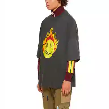 Palm Angels x Smiley SS21 T-Shirt Washed Black