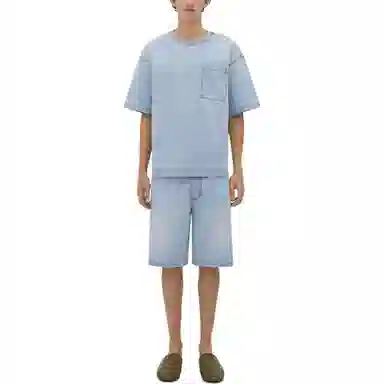 Bottega Veneta FW23 Light Bleached Denim T-Shirt T