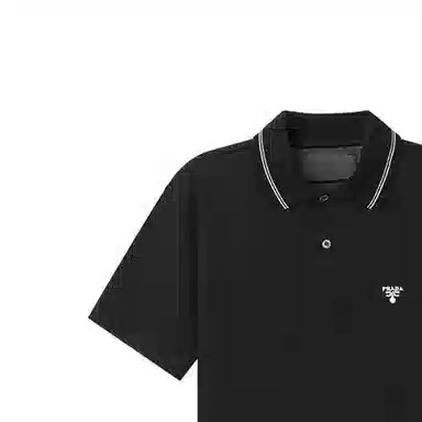 Prada SS22 Cotton Polo Black