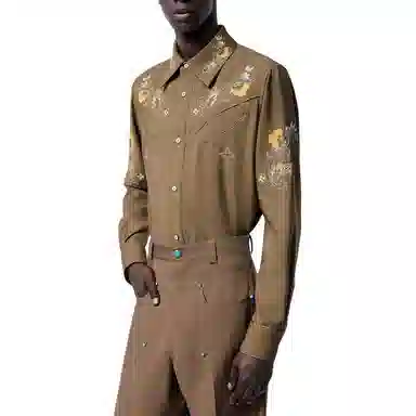 Louis Vuitton FW24 Floral Embroidery Shirt