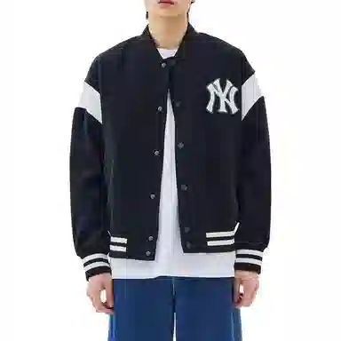 MLB Yankees Letterman Jacket Black