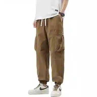 帕丁顿熊 纯色系带宽松束脚工装裤 男款