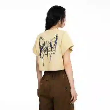 BJHG Gradient Reflective Butterfly T-Shirt