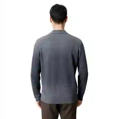 恒源祥 渐变色半高领针织毛衣 男款