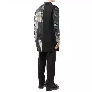 Yohji Yamamoto FW22 Geometric Print Oversized Blazer
