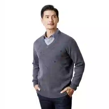 恒源祥 打底长袖加厚羊毛针织毛衣 男款