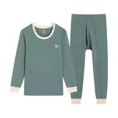 贴身领域 纯棉青少年秋衣秋裤初高中学生内衣保暖套装 男款