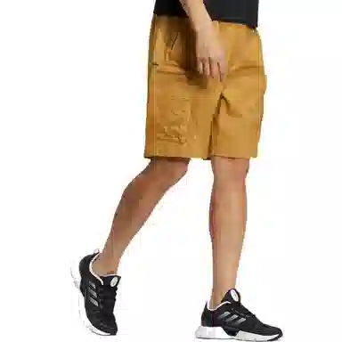 adidas Logo Print Shorts Yellow