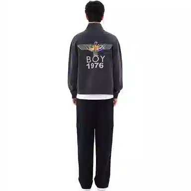 Boy London Logo Print Jacket Grey