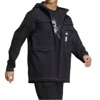 adidas Full-Zip Hoodie Jacket Black