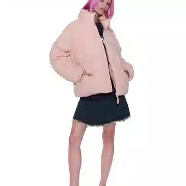 NERDY Classic Logo Down Jacket Pink