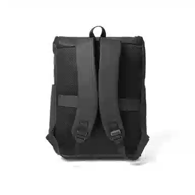 红蜻蜓 简约百搭学生上学通勤大容量耐用 织物 双肩包 男女同款情侣款 黑色