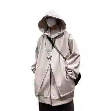 悍戈 高街小众个性重工美式休闲宽松连帽卫衣 男款
