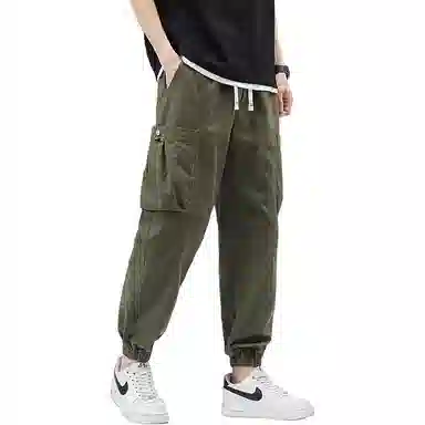 帕丁顿熊 纯色系带宽松束脚工装裤 男款