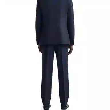 ZARA Slim Fit Pinstripe Trousers Blue