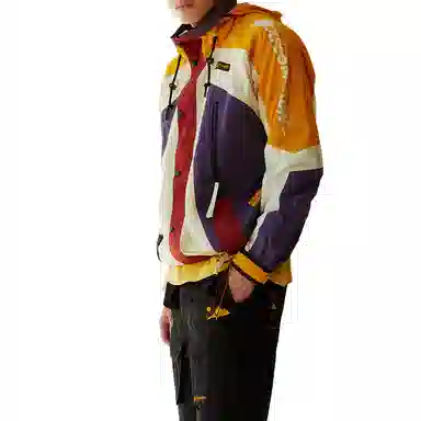 KITH SS22 Colorblock Hoodie Jacket Gold