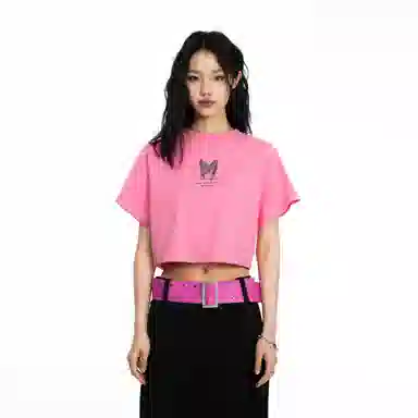 BJHG Gradient Reflective Butterfly T-Shirt