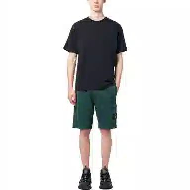 Stone Island Slim Fit Logo Shorts Green
