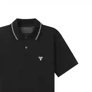 Prada SS22 Cotton Polo Black