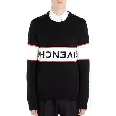 Givenchy Logo Stripe Crewneck Sweater