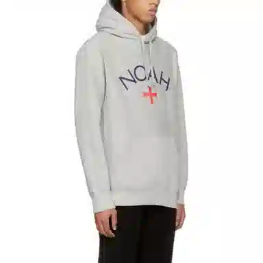 NOAH Core Logo Hoodie Heather Grey