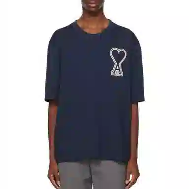 AMIPARIS SS23 Logo T-Shirt Navy