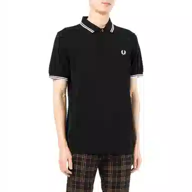 Fred Perry Logo Badge Polo Shirt Black