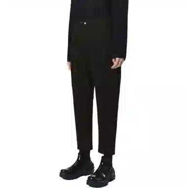 速写 纯色宽松休闲裤 男款 黑色