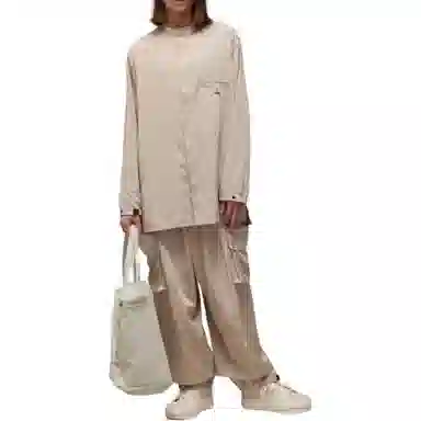 Y-3 Nylon Twill Overshirt Beige