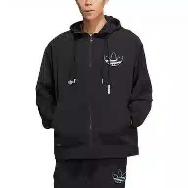 adidas Originals Logo Hoodie Jacket Black