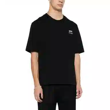 AMIPARIS Logo Crewneck T-Shirt Black