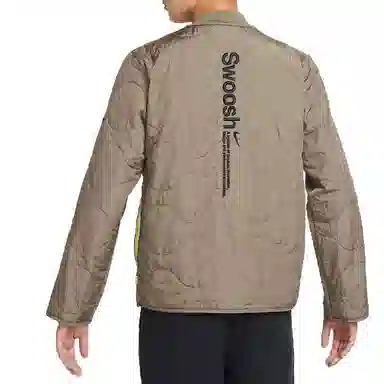 Nike Logo Baseball Jacket Brown