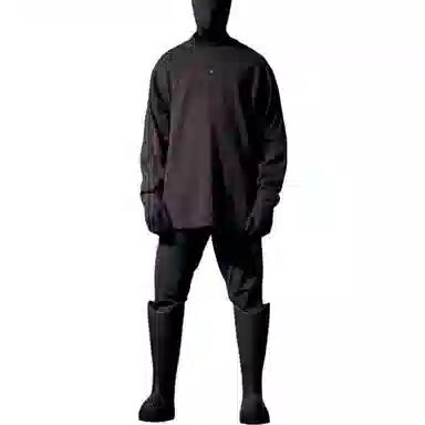 YEEZY x Gap x Balenciaga Logo Long Sleeve Tee Gray