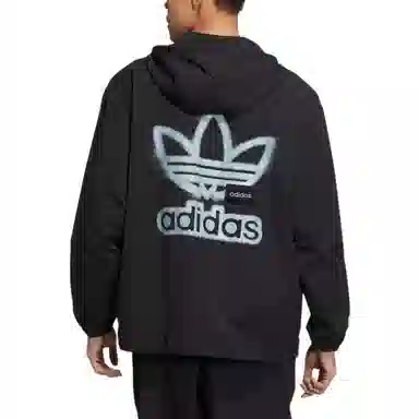 adidas Originals Logo Hoodie Jacket Black