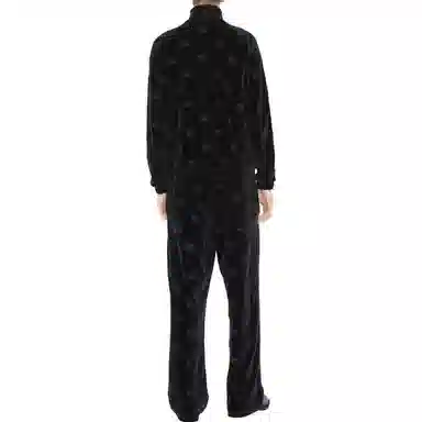 Burberry Printed Elastic Casual Pants Black