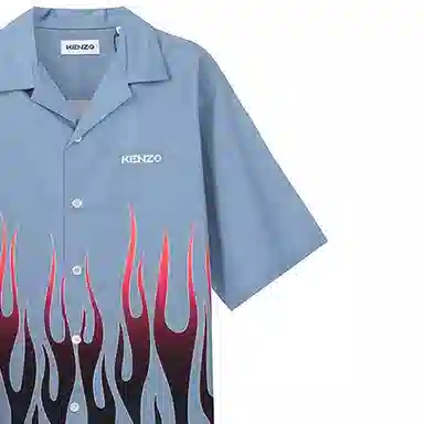 KENZO FW22 Flame Print Short Sleeve Shirt