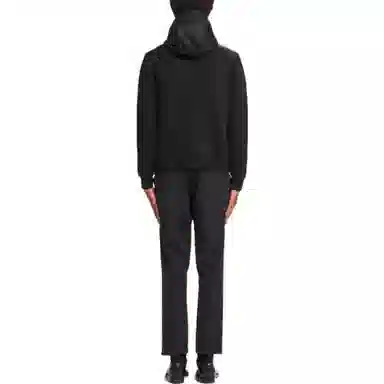 Prada FW22 Colorblock Zip Hoodie Jacket Black
