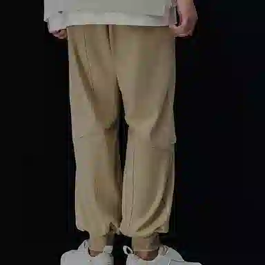 中国李宁 成龙联名功夫系列 休闲宽松束脚针织运动裤 男款 海星褐