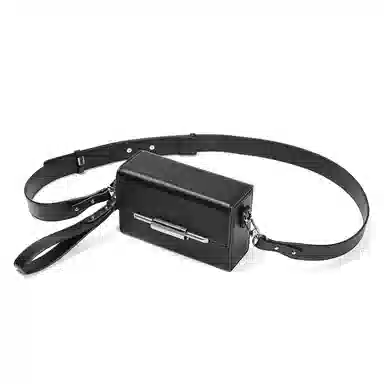 Kurotaya Square Lock Mini Bag Black