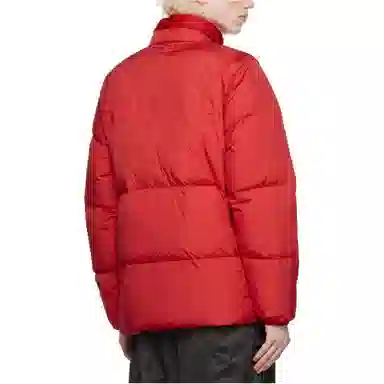 Stone Island Logo Puffer Jacket Red