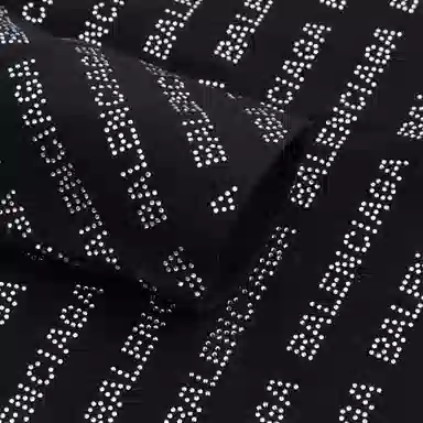 Balenciaga Logo Sequin Long Sleeve T-Shirt Black