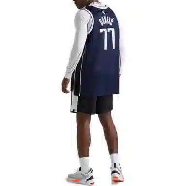 Jordan Dallas Mavericks Doncic 77 Mesh Jersey Navy