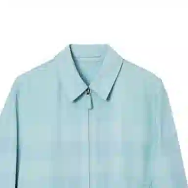 Burberry SS23 Check Print Zip Jacket Blue