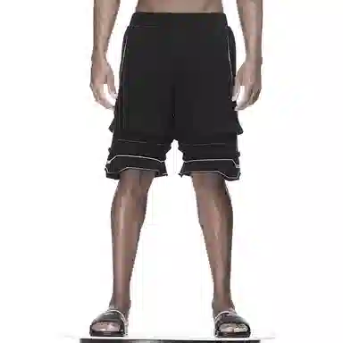 NORVINCY Geometric Layered Shorts