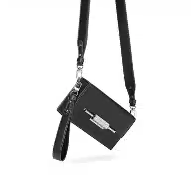 Kurotaya Square Lock Mini Bag Black