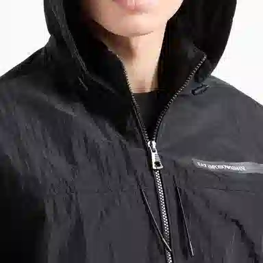 Emporio Armani EA7 SS24 Hoodie Jacket Black