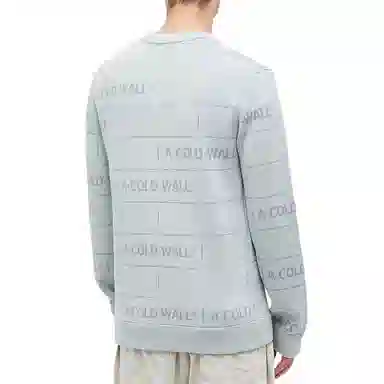 A-COLD-WALL* Letter Print Crewneck Sweater Gray